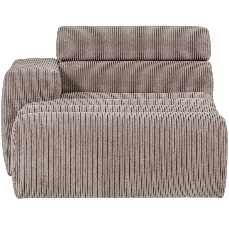 Novi chaise longue element armlehne links kord sand