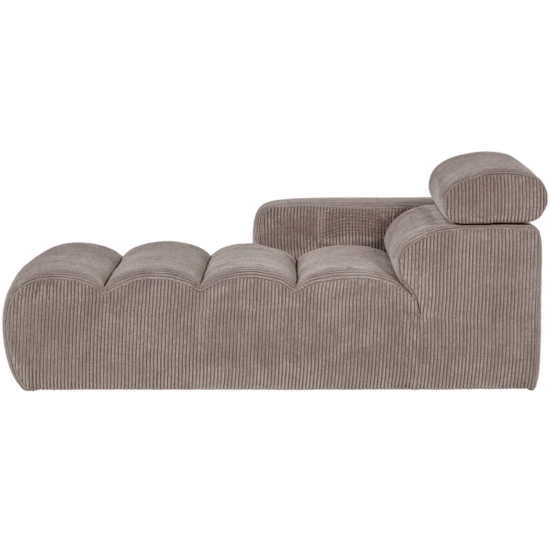 Novi chaise longue element armlehne links kord sand
