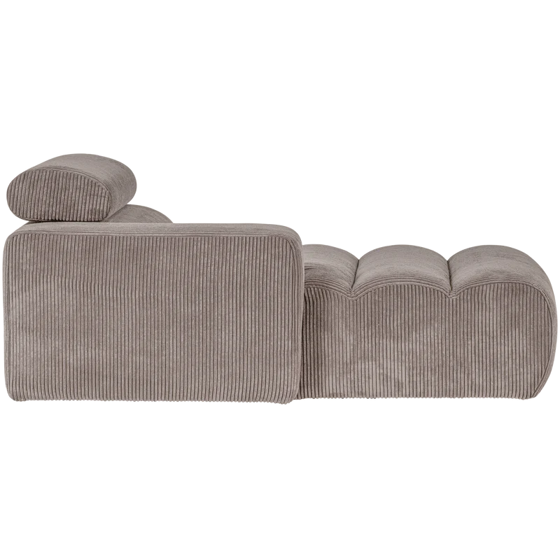 Novi chaise longue element armlehne links kord sand