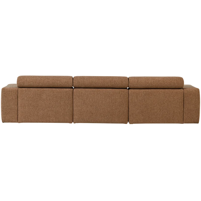 Novi Chaiselongue Sofa links Bouclé Karamell