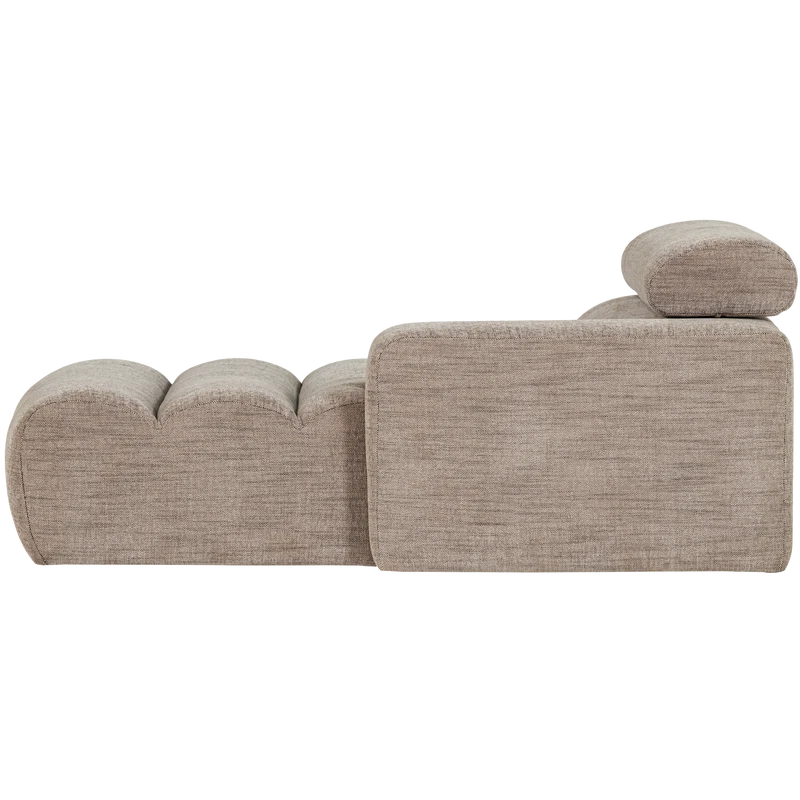 Novi chaise longue element armlehne rechts natur melange