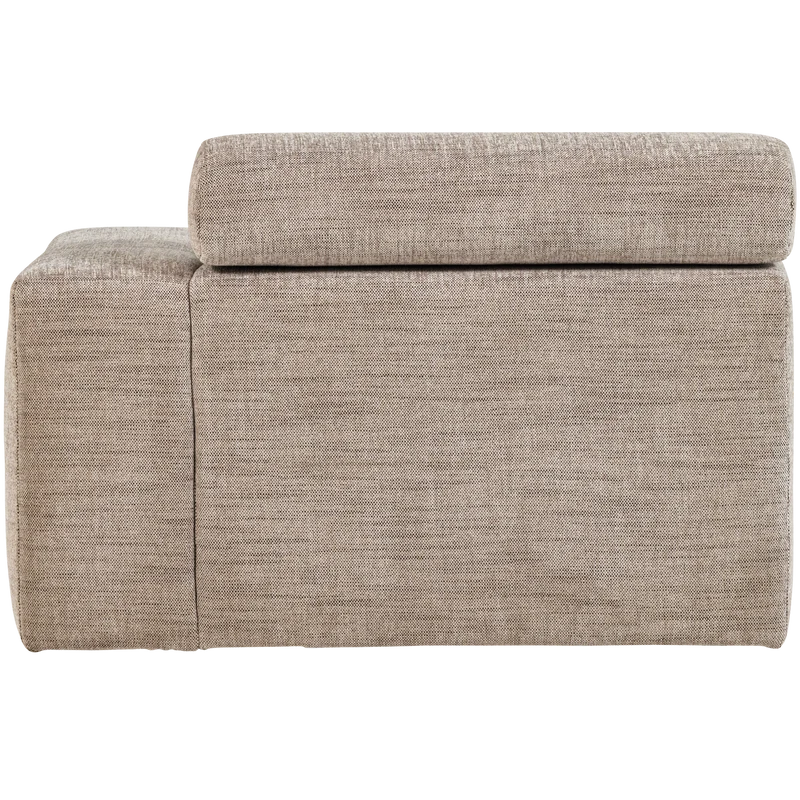 Novi chaise longue element armlehne rechts natur melange