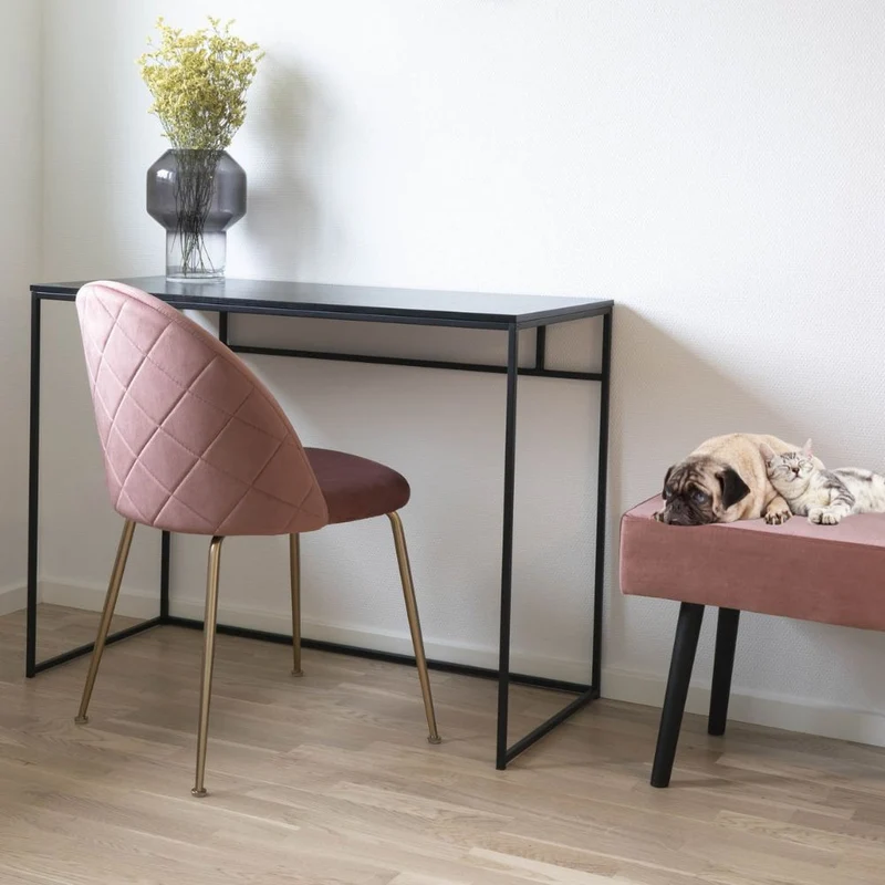 Moderner Schreibtisch / Konsole LEVEN schwarz ca. L100cm