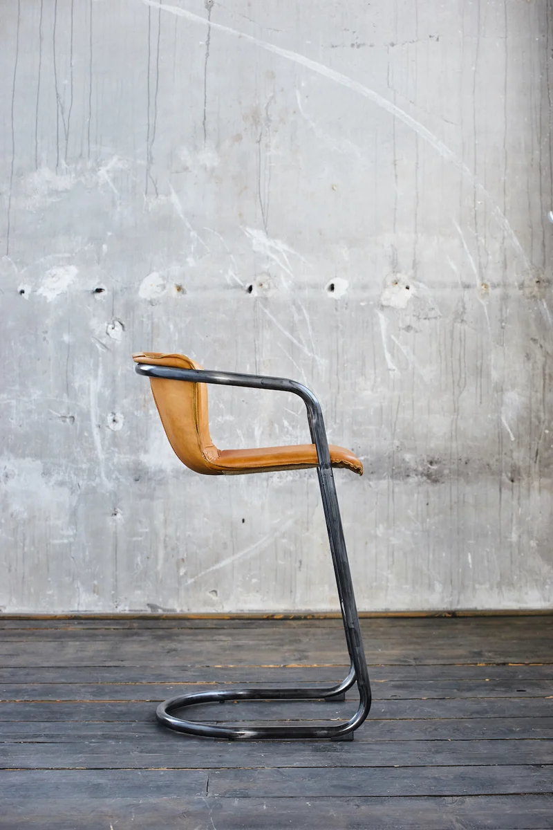 KAWOLA Barhocker Trivia Lederbarhocker cognac B/H/T: 51x102x62cm