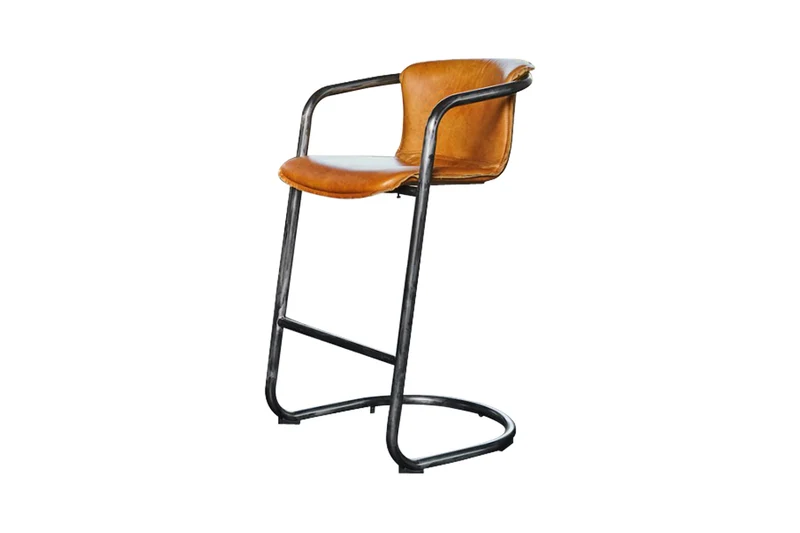 KAWOLA Barhocker Trivia Lederbarhocker cognac B/H/T: 51x102x62cm