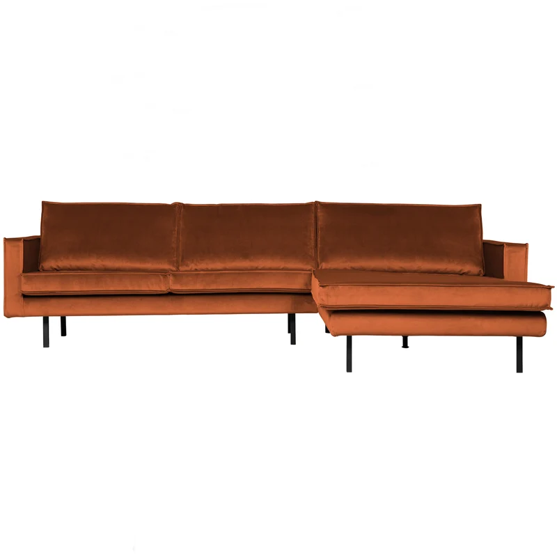 Rodeo chaise longue rechts velvet rost