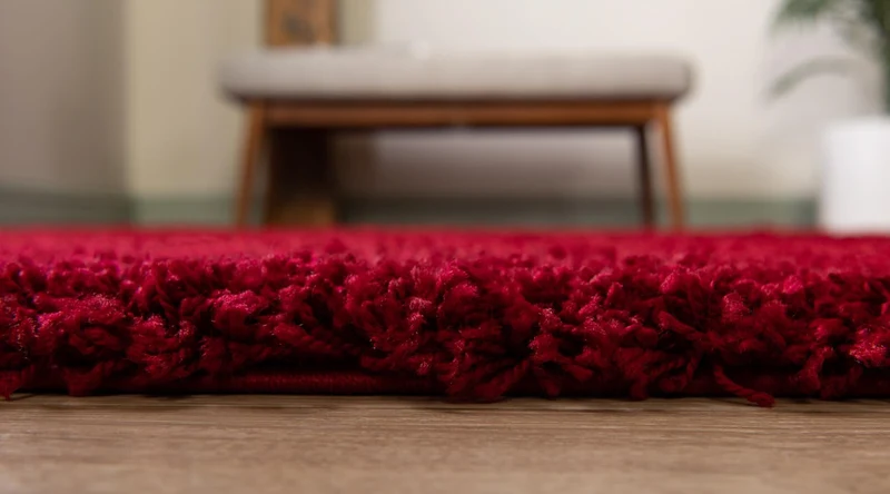 Teppich HIGH-FLOR Rechteckig Kirschrot diverse Größen