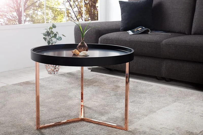 Moderner Couchtisch STACCA 60cm abnehmbares Tablett