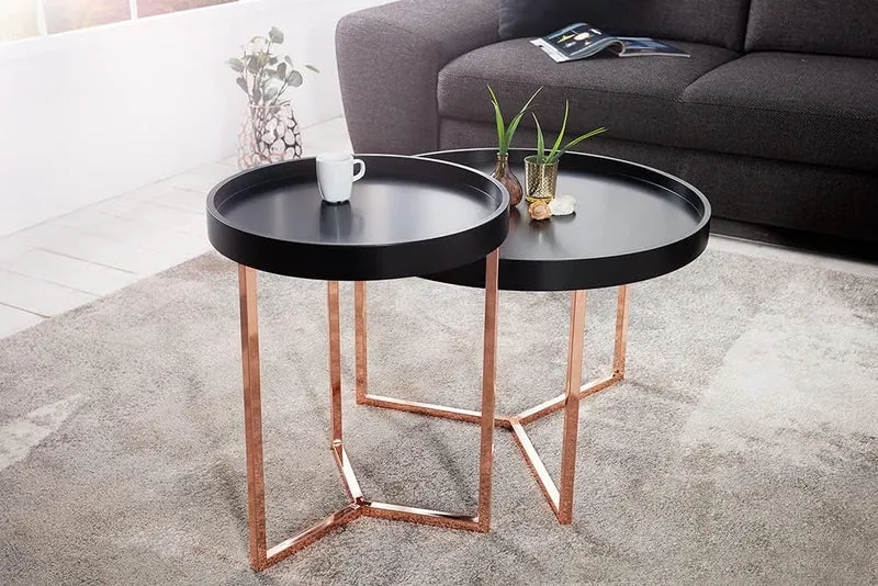 Moderner Couchtisch STACCA 60cm abnehmbares Tablett