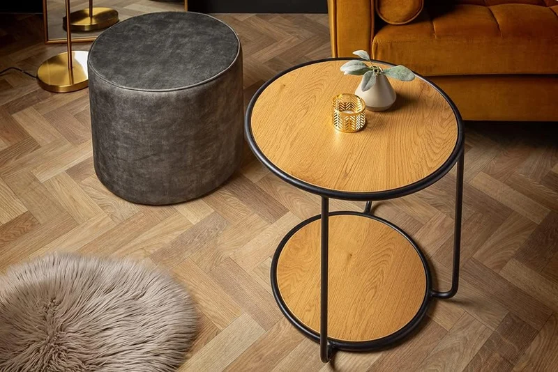 Modernes 2-tlg. Set DUE 55cm - Couchtisch und Hocker