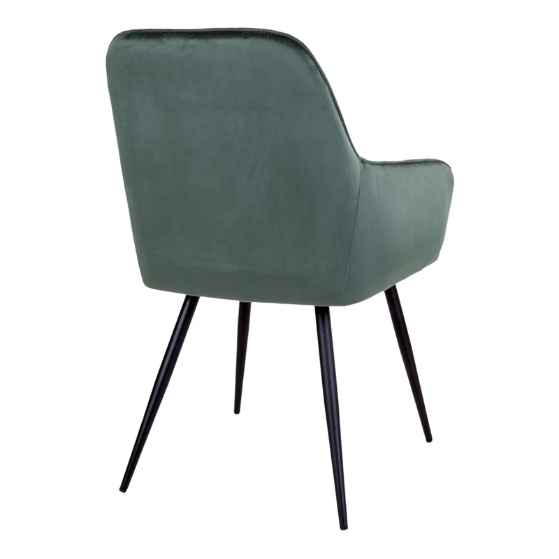 2er Set - Eleganter Stuhl BORA grün Samt Esszimmerstuhl