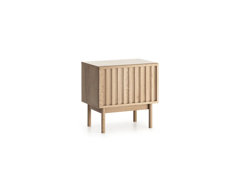 Savira Wohnzimmer-Set 5-teilig – Modernes Wohnkonzept in Cremona Eiche mit geriffeltem Design