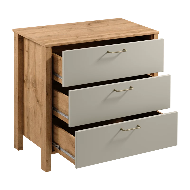 Velario Wohnzimmer-Set 5-teilig – Modernes Wohnmöbel-Set in Wotan Eiche & Beige