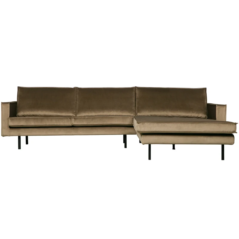 Rodeo chaise longue rechts velvet taupe