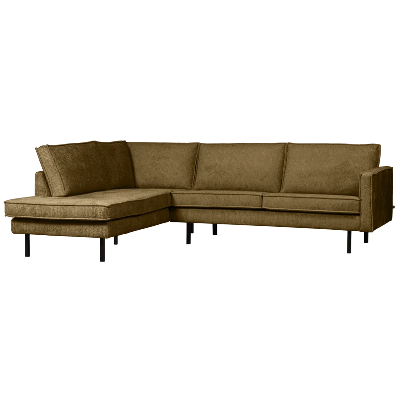 Rodeo eckbank linken structure velvet brass