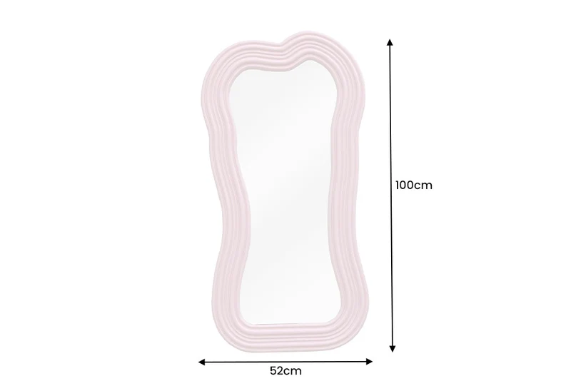 Extravaganter Design Spiegel 100x52cm DIVINA rosa
