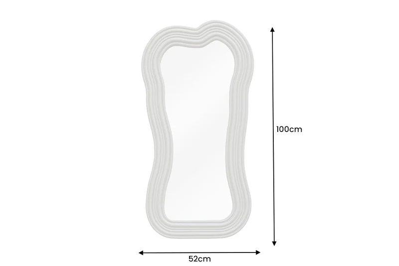 Extravaganter Design Spiegel 100x52cm DIVINA greige