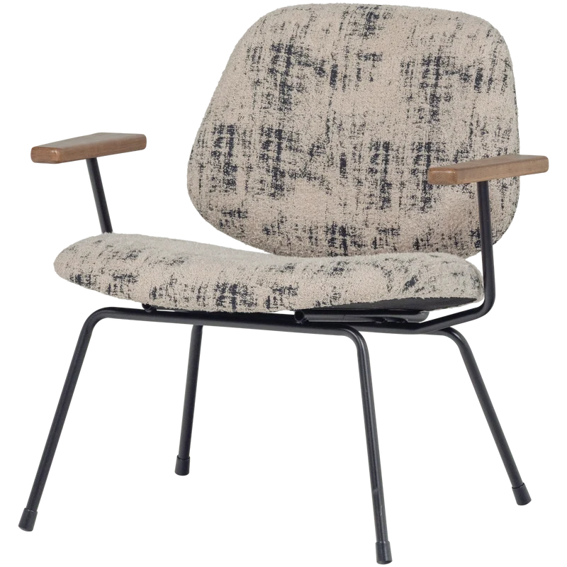Aure sessel chenille beige/schwarz