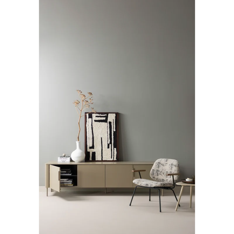 Aure sessel chenille beige/schwarz