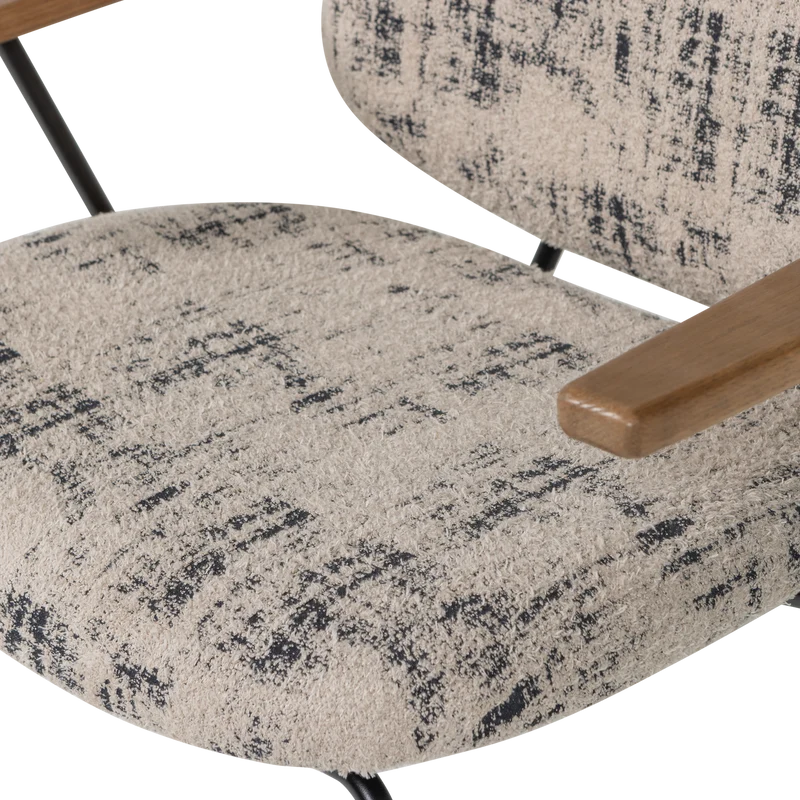 Aure sessel chenille beige/schwarz