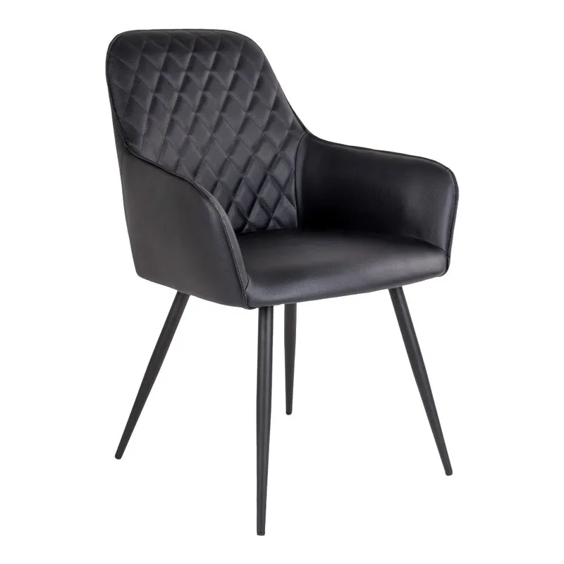 2er Set - Eleganter Stuhl BORA schwarz