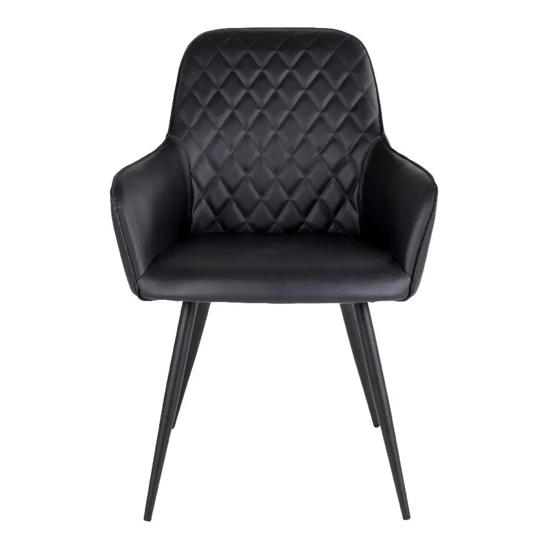 2er Set - Eleganter Stuhl BORA schwarz