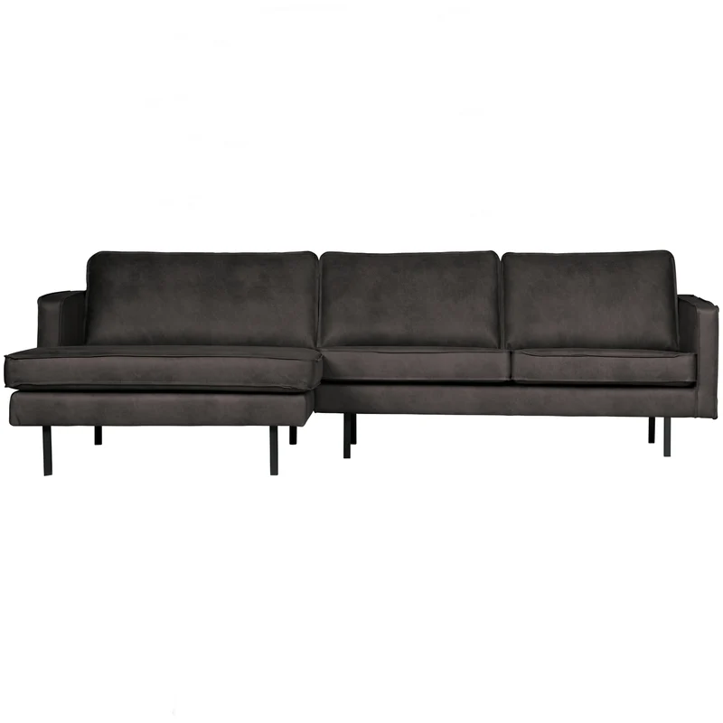 Rodeo chaise longue linken ecoleder schwarz