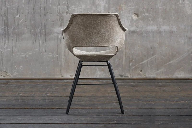 KAWOLA Stuhl "ZAJA Square" Esszimmerstuhl Microfaser creme