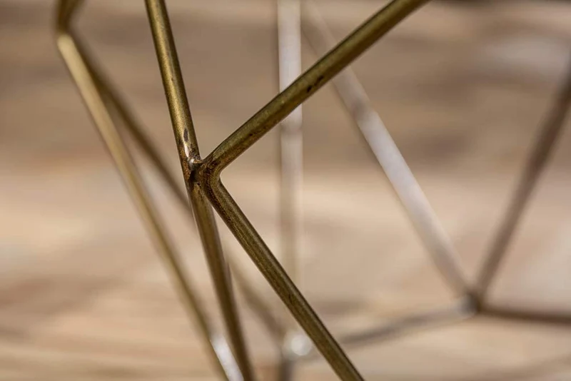 Exklusiver Couchtisch BIJOUX ca.70cm grün Marmor Metallgestell
