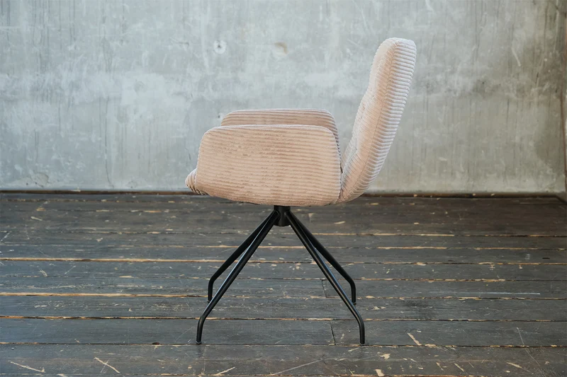 KAWOLA Stuhl NEW CHARME Drehstuhl Esszimmersessel Cord taupe