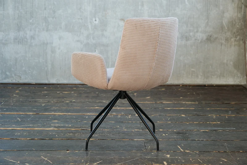 KAWOLA Stuhl NEW CHARME Drehstuhl Esszimmersessel Cord taupe