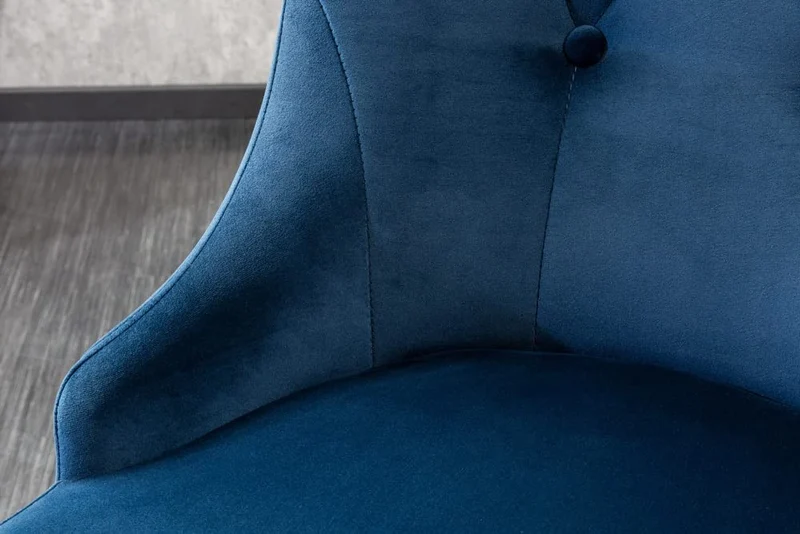 Edler Stuhl LION Samt blau Löwenkopf Hochlehner