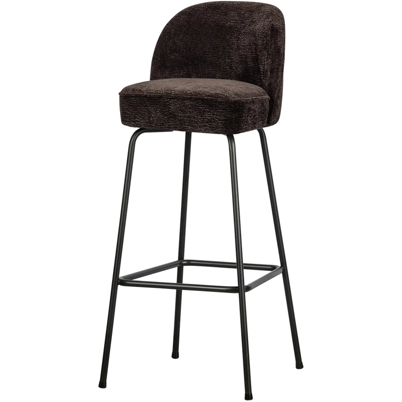 Vogue barhocker 80 cm 3D chenille dunkelbraun