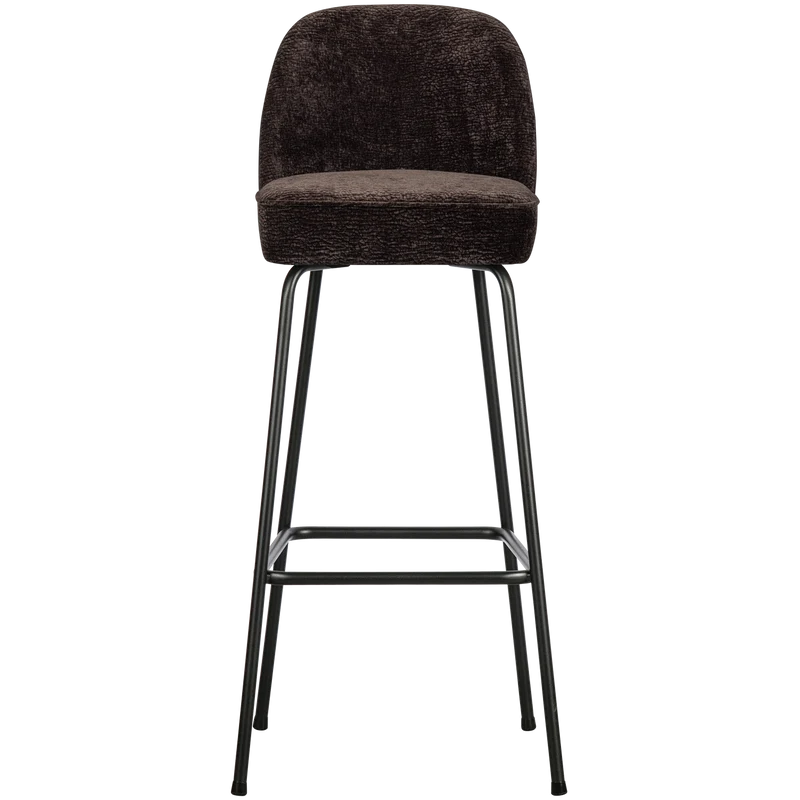 Vogue barhocker 80 cm 3D chenille dunkelbraun