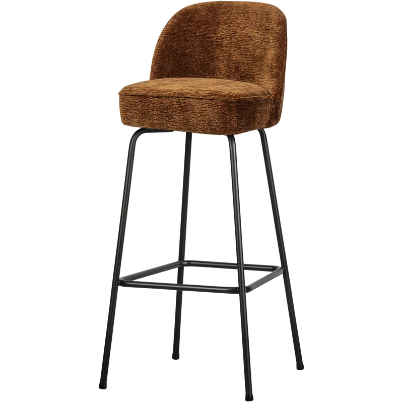 Vogue barhocker 80 cm 3D chenille mittelbraun