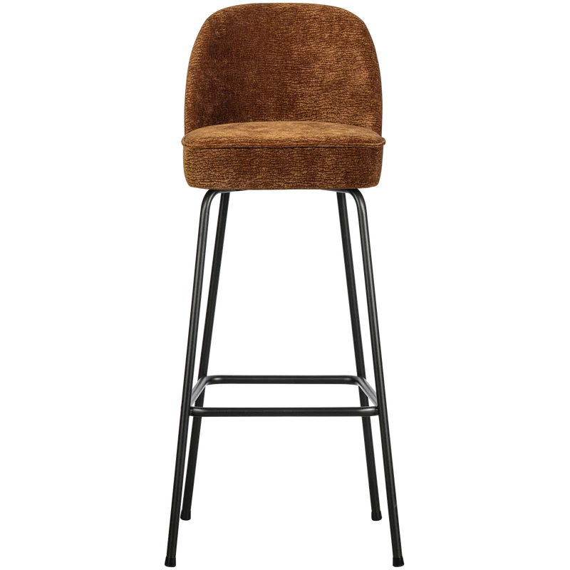 Vogue barhocker 80 cm 3D chenille mittelbraun
