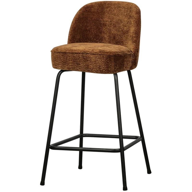 Vogue barhocker 65 cm structure 3D chenille mittelbraun