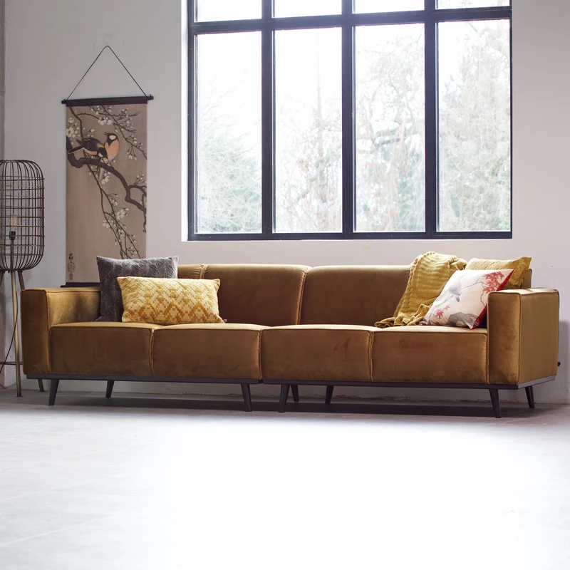 Statement 4-sitzer 280 cm velvet honiggelb