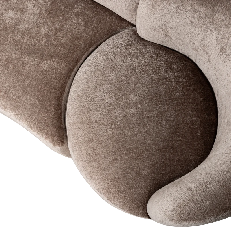 Combi-Popular: bank + sessel + pouf taupe