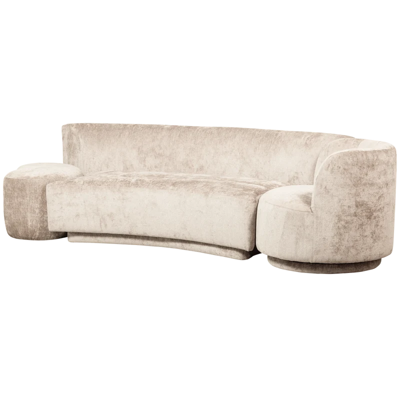 Combi-Popular: bank + sessel + pouf natur