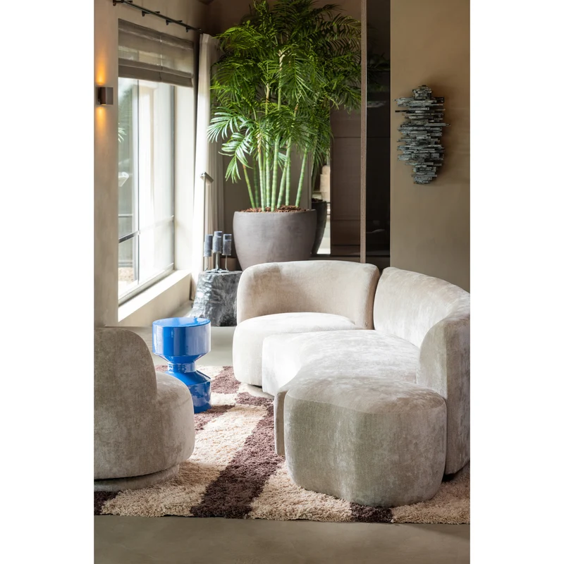 Combi-Popular: bank + sessel + pouf natur