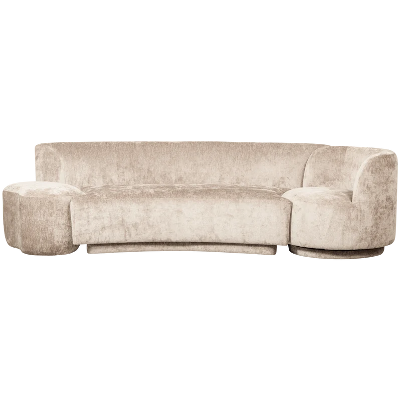 Combi-Popular: bank + sessel + pouf natur