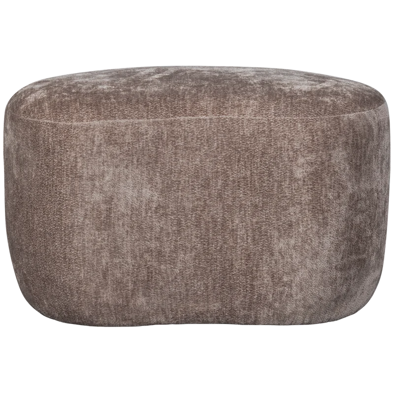 Popular organische hocker taupe