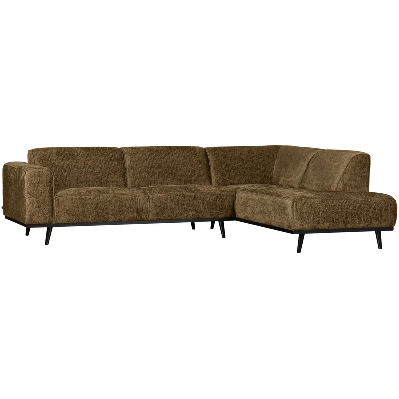 Statement eckbank rechts structure velvet brass