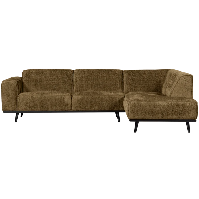Statement eckbank rechts structure velvet brass