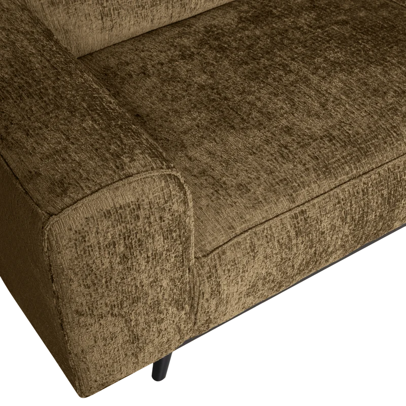Statement eckbank rechts structure velvet brass
