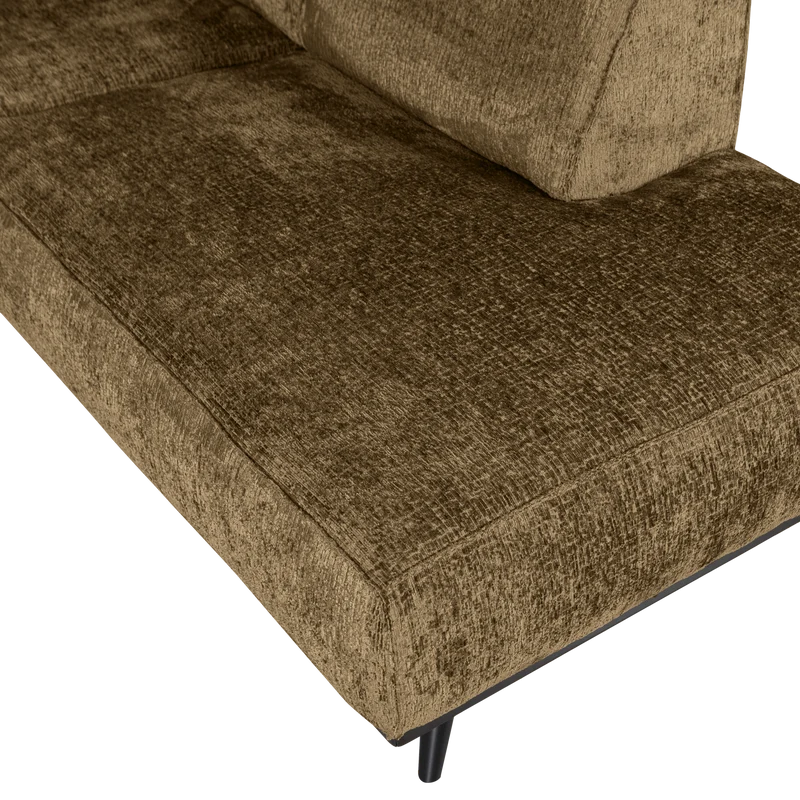 Statement eckbank rechts structure velvet brass