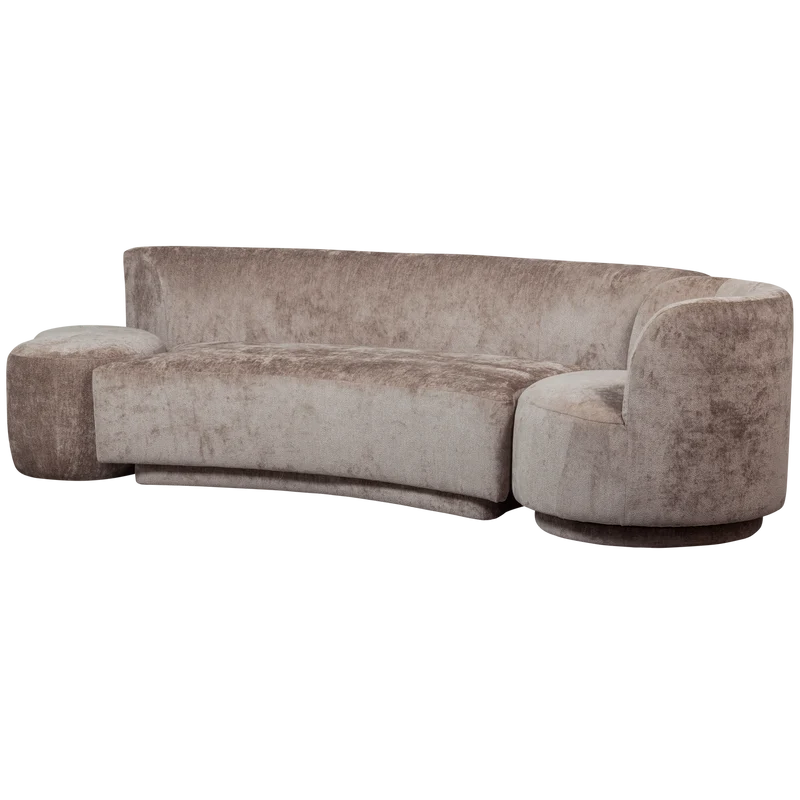 Combi-Popular: bank + sessel + pouf taupe
