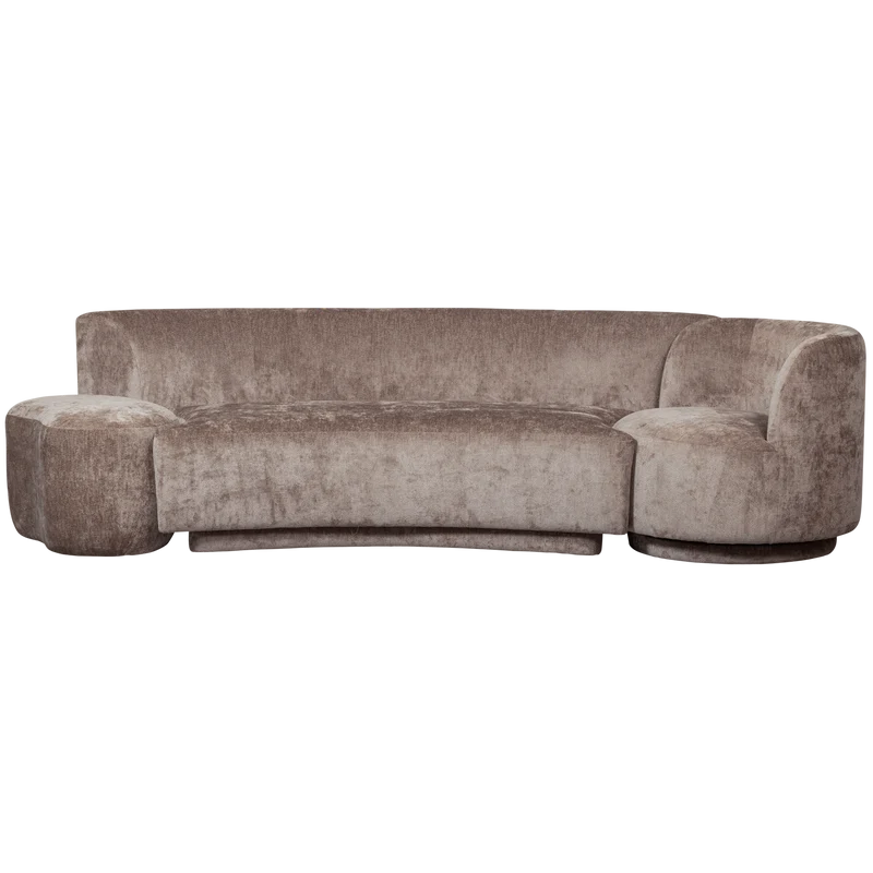 Combi-Popular: bank + sessel + pouf taupe