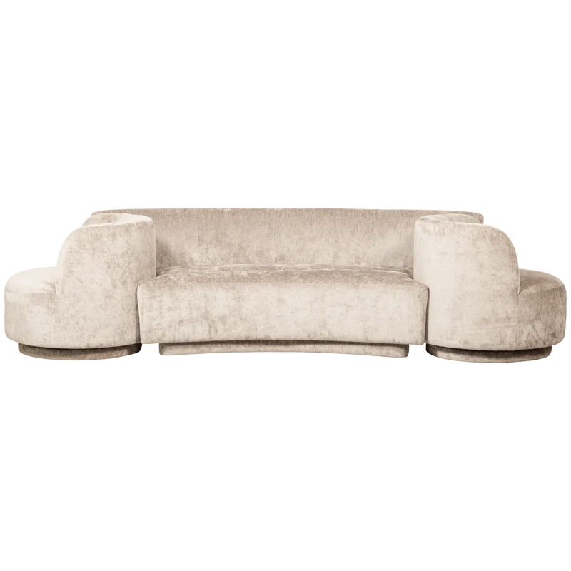 Combi-Popular: bank + sessel natur